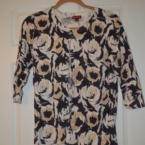 Black, Tan & Cream Cardigan